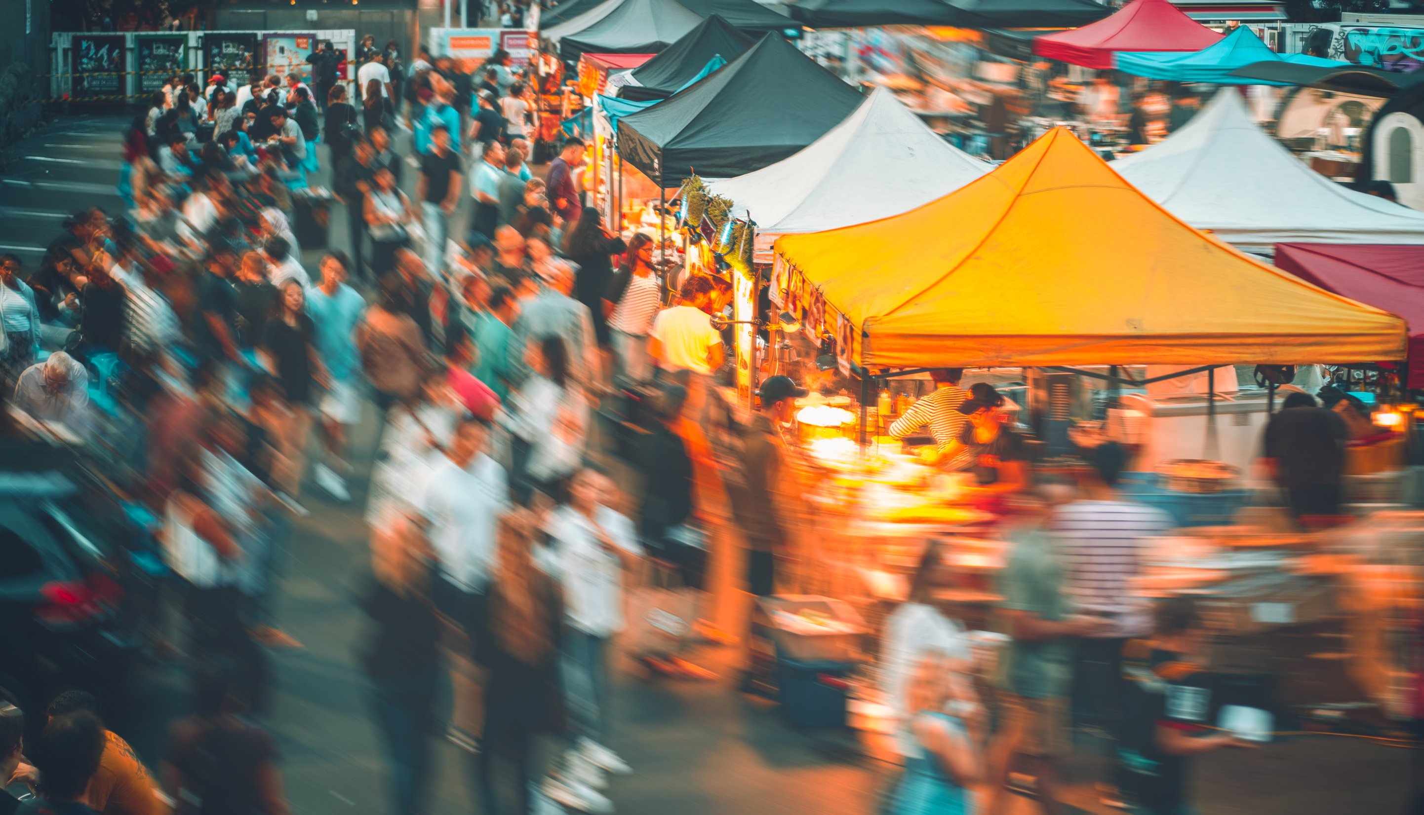 Night food market.